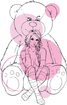 Teddybear girl pink #5