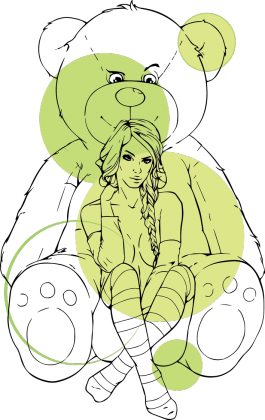 Teddybear girl green #2