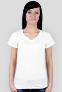 Koszulka damska V-neck biała